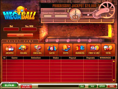 MegaBall at Playtech Casino